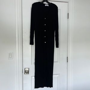 MANGO BLACK SWEATER MAXI DRESS LONG SLEEVES